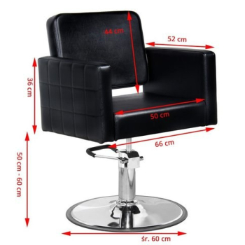 GABBIANO FOTEL FRYZJERSKI ANKARA CZARNY Tanio!